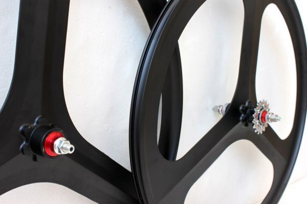 Navigate Tri Spoke Fixie Wheelset - Black