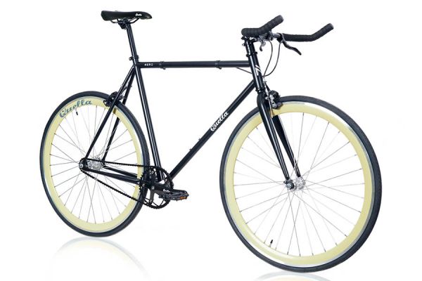 Bicicletta fixie Quella Nero Crema