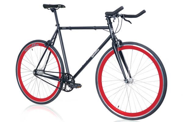 Bicicleta Fixie Quella Nero Rojo