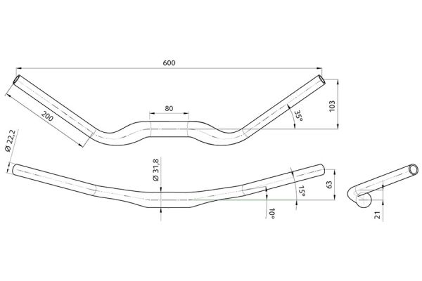 Schindelhauer Noirette Handlebar 31.8 mm - Silver