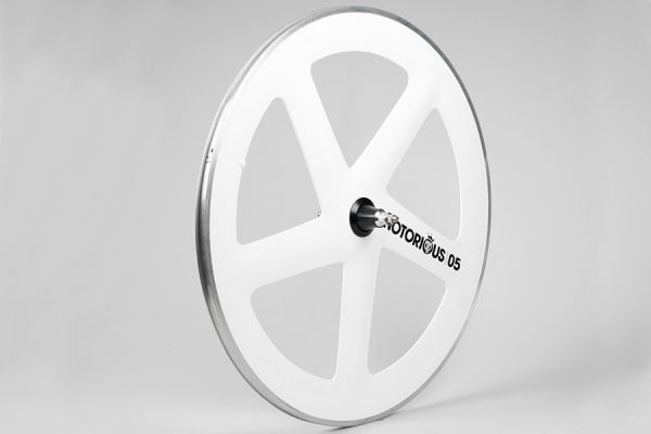 Ruota Scatto fisso Anteriore Notorious 05 Five Spoke Bianca