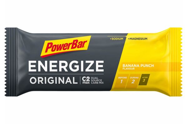 Barre énergétique PowerBar Energize Original Punch à la banane x25