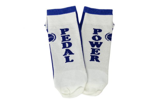 Calcetines Pedal Power Edición Rueda - Azul/Blanco