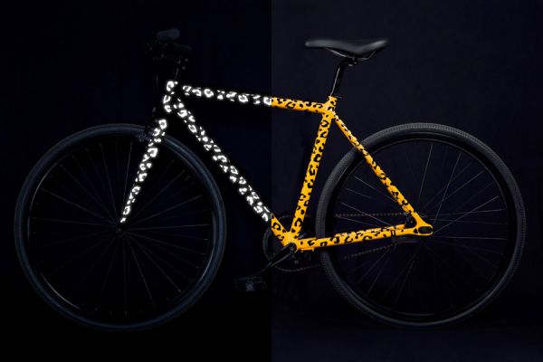 Bookman Reflective Leopard Print Stickers in White to customize