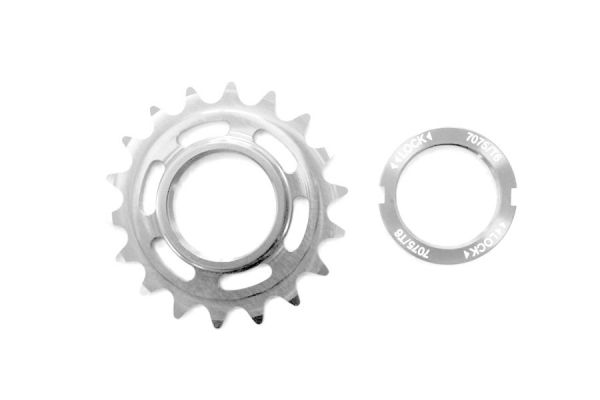 Fixed Sprocket 18t - Silver + Lockring