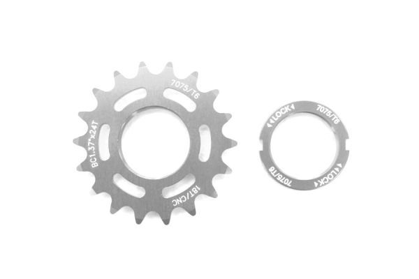 Fixed Sprocket 18t - Silver + Lockring