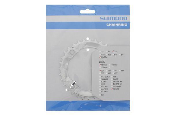 Shimano Alivio FC-M415 Klinge 8-speed 32T - Sølv