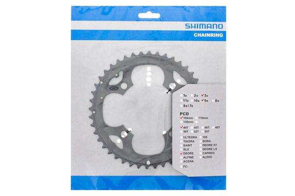 Plato Shimano Deore FC-M590-9 9V 44D Plata