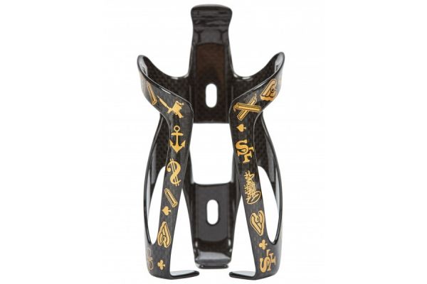 Cinelli Mike Giant Carbon Bottle Cage - Black/Gold