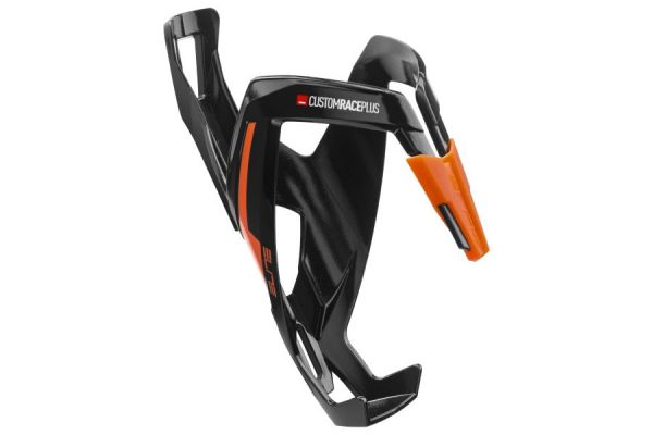 Elite Custom Race Plus Bicycle Bottle Cage - Black/Orange