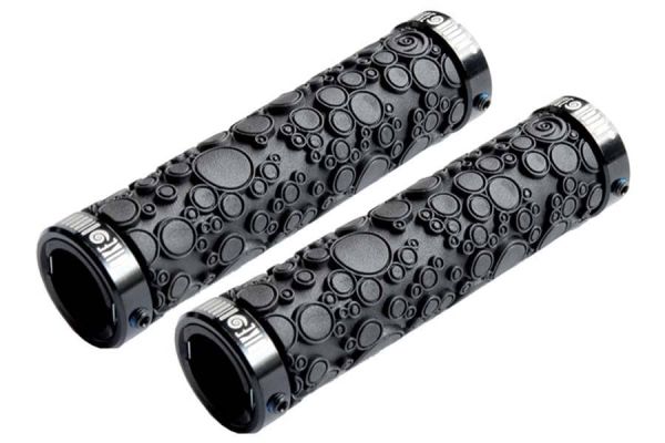 Bike Ribbon Bubbles Handlebar Grips - Black