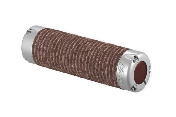 Brooks Leather Plump Handlebar Grips - Brown