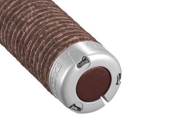 Brooks Leather Plump Handlebar Grips - Brown