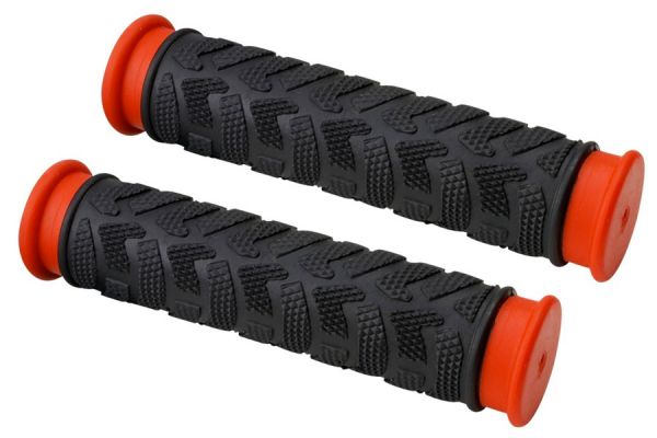 Eltin Rubber Mix Handlebar Grips - Black/Red