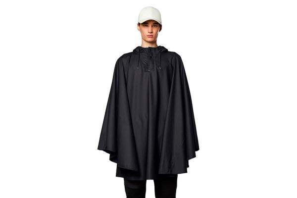 Rains Cape Poncho - schwarz