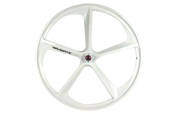 Navigate 5 Spoke Front Wheel - White