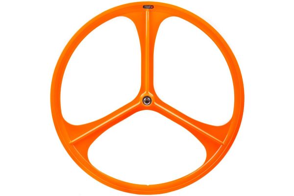 Teny Rim Tri Spoke Fixie Front Wheel - Orange