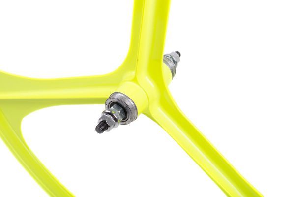 Rueda Delantera Fixie Teny Rim Tri Spoke Amarillo