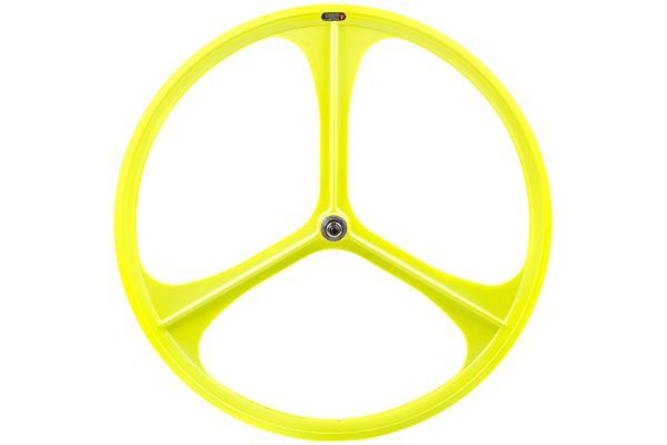 Teny Rim Tri Spoke Fixie Front Wheel - Yellow