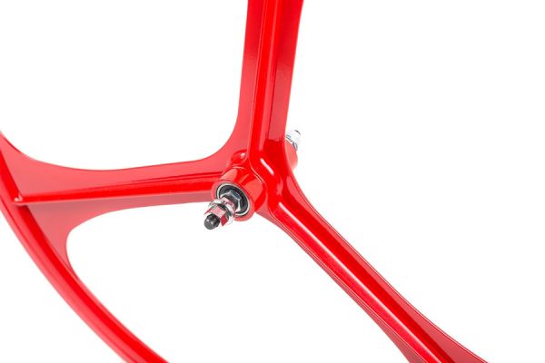 Teny Rim Tri Spoke Fixed Gear Voorwiel - Rood