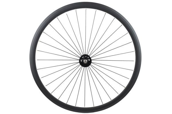 Santafixie 30mm Voorwiel - Zwart (Radiaal Spaakpatroon)