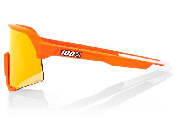 100% S3 Orange Brille - Rot verspiegelte Gläser