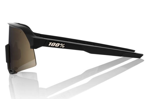 Gafas 100% S3 Soft Tact Negro - Lente Espejada Oro