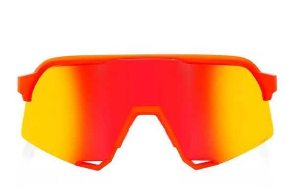 Gafas 100% S3 Soft Tact Naranja - Lente Espejada Rojo