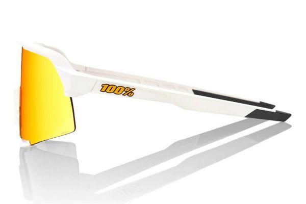 Gafas 100% S3 Soft Tact Blanco - Lente Espejada Rojo