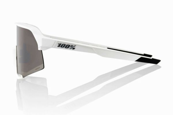 100% S3 White Glasses - Silver Mirror Lens