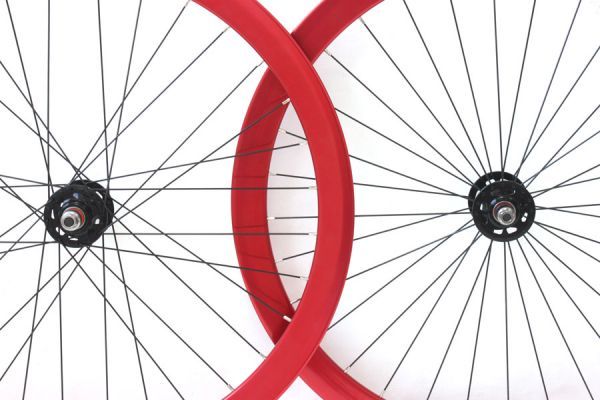 Juego Ruedas Fixie H Plus Son Formation Face Roja