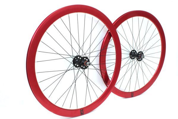 H plus Son Formation Face Fixie Wheelset - Red