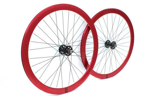 H plus Son Formation Face Fixie Laufradsatz - Rot