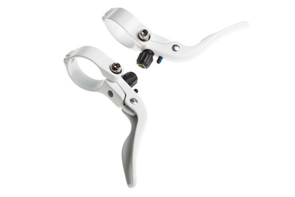 Pair Leviers Frein BLB Crosstop OS 31,8 Blanc