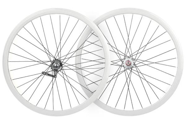 Coppia Ruote Contropedale Santafixie 30mm Bianco