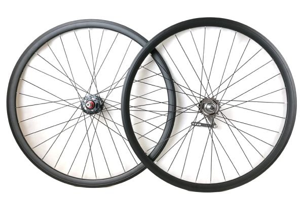 Terugtraprem SantaFixie 30mm Wielset - Zwart