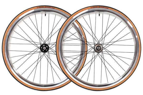 Santafixie 30mm Wielset + Binnenbanden + Banden - Zilver/Zwart Classic