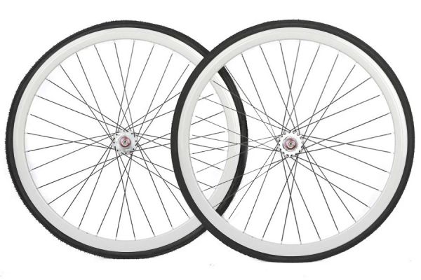 Santafixie 30mm Wheelset + Inner Tubes + Tires - White