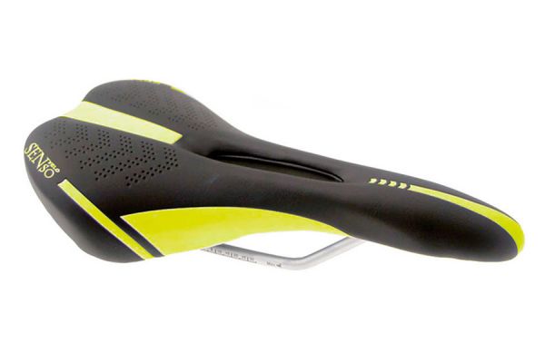 Sillín Velo Senso Sport 3274 Negro/Amarillo Flúor