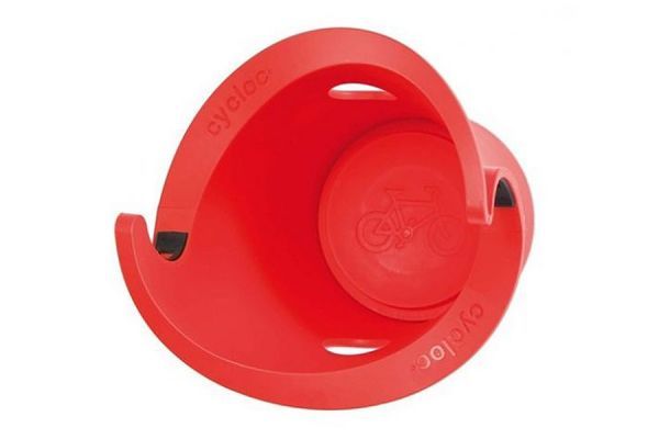 Soporte de pared Cycloc Solo Rojo