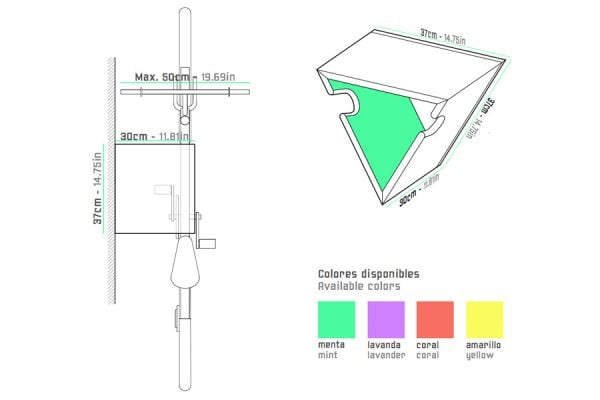 FustaFu Delta Wood Wall Mount - Lavender