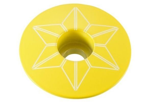 Supacaz Star Ahead Headset Cap - Yellow