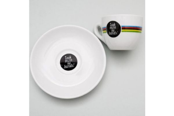 Taza Café Expreso Look Mum No Hands! World Champ