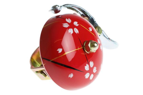 Crane Hand Painted Bell Red Spring