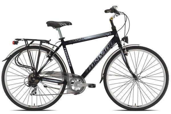 Bicicletta da città Torpado Majesty T440 6V Nero