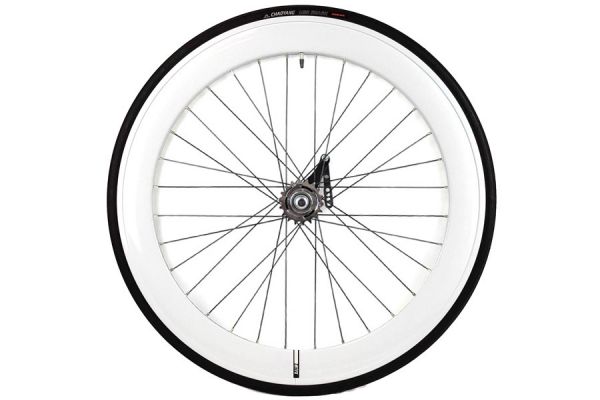 Santafixie 60mm Fodbremse Baghjul + Slange + Dæk - Hvid