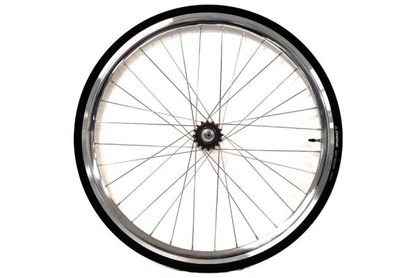 Ruota Posteriore Santafixie 30mm + Camere d'aria + Copertoncino Argento