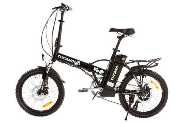 Bicicleta Eléctrica Plegable Tucano De Luxe Negra