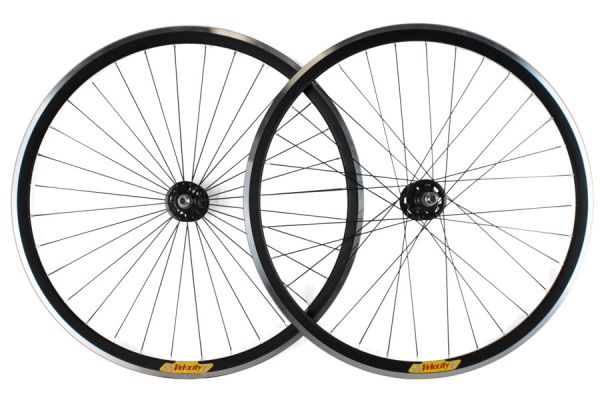 Velocity Deep V CNC Fixed Gear Wielset - Zwart