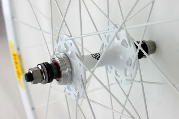 Rueda Fixie Trasera Velocity Deep V CNC Blanca